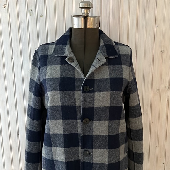 ✨HOST PICK✨ J MCLAUGHLIN PLAID REVERSIBLE WOOL COAT - SIZE MEDIUM - Picture 2 of 13